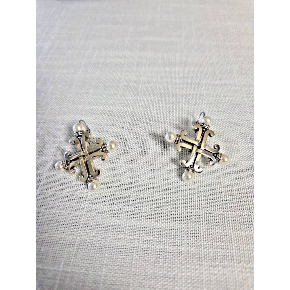 Brighton Silver Cross Motif Bracelet and Earring Set - Picture 3 of 11